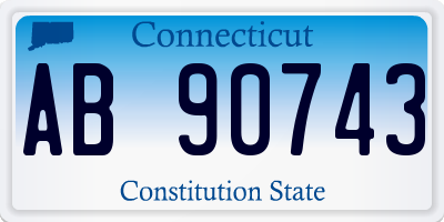 CT license plate AB90743