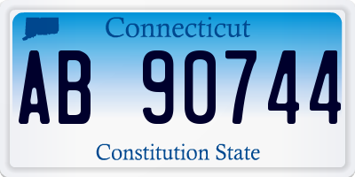CT license plate AB90744