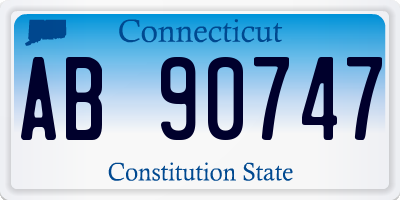 CT license plate AB90747