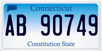 CT license plate AB90749