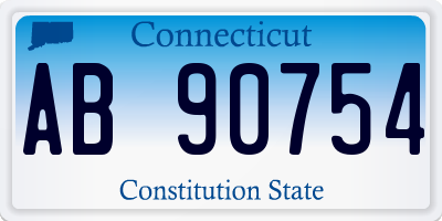 CT license plate AB90754