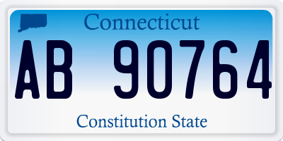 CT license plate AB90764