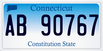 CT license plate AB90767