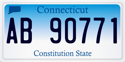 CT license plate AB90771