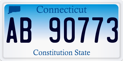 CT license plate AB90773