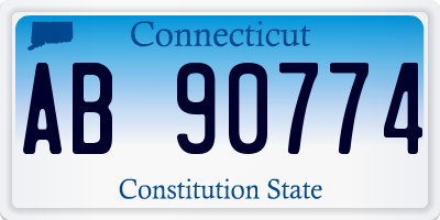 CT license plate AB90774