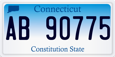 CT license plate AB90775