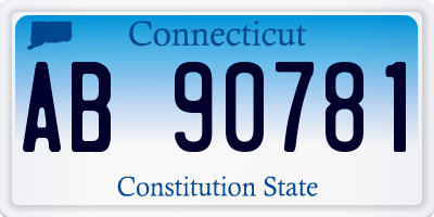CT license plate AB90781