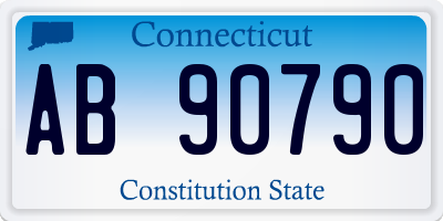 CT license plate AB90790