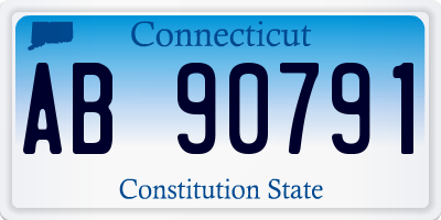 CT license plate AB90791