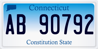 CT license plate AB90792