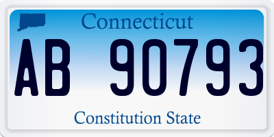 CT license plate AB90793
