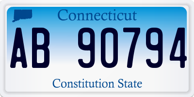 CT license plate AB90794