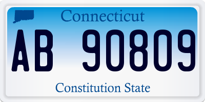 CT license plate AB90809