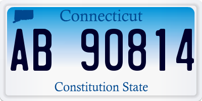 CT license plate AB90814