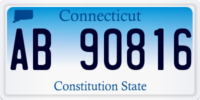 CT license plate AB90816