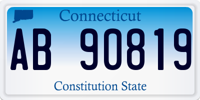 CT license plate AB90819