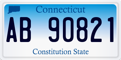 CT license plate AB90821