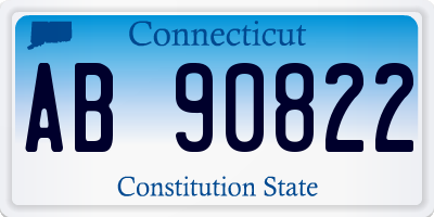 CT license plate AB90822