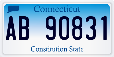 CT license plate AB90831