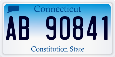 CT license plate AB90841