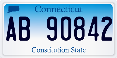 CT license plate AB90842