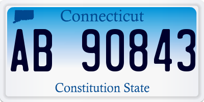CT license plate AB90843