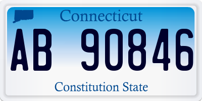 CT license plate AB90846