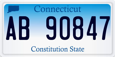 CT license plate AB90847