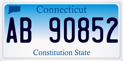 CT license plate AB90852