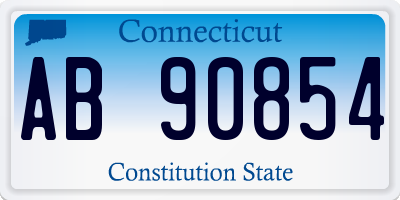 CT license plate AB90854