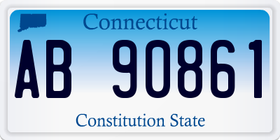 CT license plate AB90861