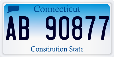 CT license plate AB90877
