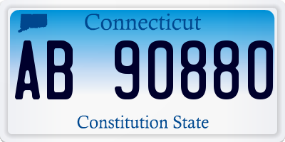 CT license plate AB90880