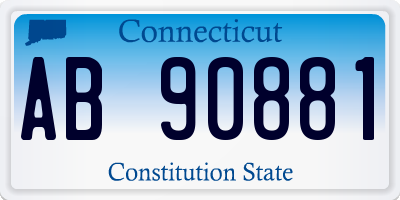 CT license plate AB90881