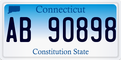 CT license plate AB90898
