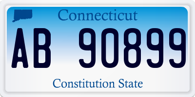 CT license plate AB90899