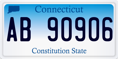CT license plate AB90906