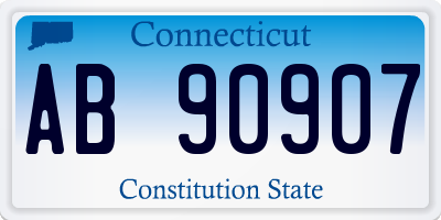 CT license plate AB90907