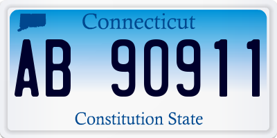 CT license plate AB90911