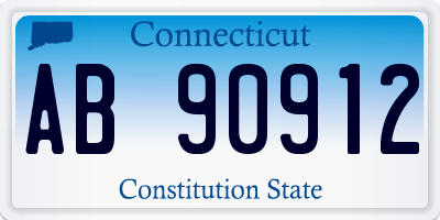 CT license plate AB90912