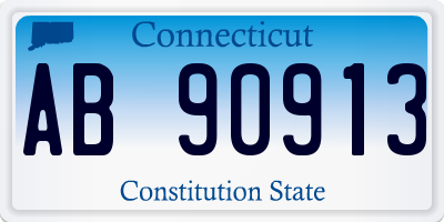 CT license plate AB90913