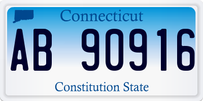 CT license plate AB90916