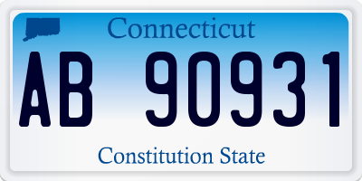 CT license plate AB90931