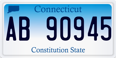 CT license plate AB90945