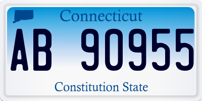 CT license plate AB90955