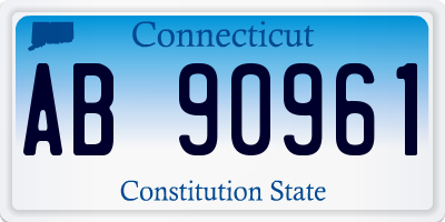 CT license plate AB90961
