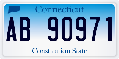 CT license plate AB90971