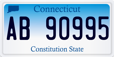 CT license plate AB90995