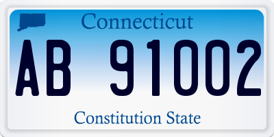 CT license plate AB91002